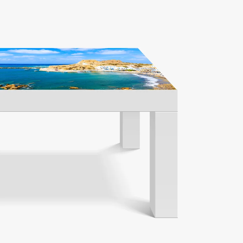 Tischaufkleber und Schreibtischaufkleber sonniger hafen Finiki an der Küste von Karpathos