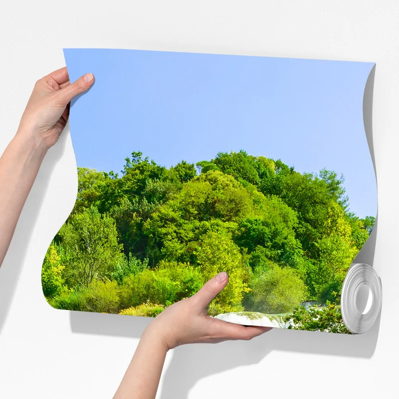 Fototapete smaragdgrüner wasserfall Fototapete smaragdgrüner wasserfall