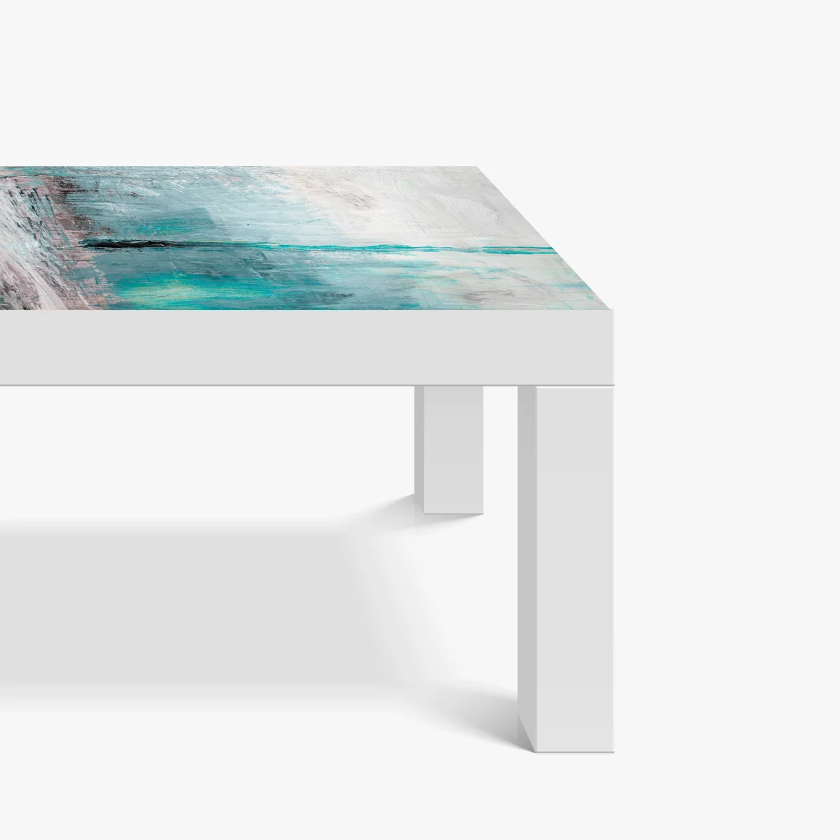 Tischaufkleber und Schreibtischaufkleber ruhige türkise abstrakte meereslandschaft Tischaufkleber und Schreibtischaufkleber ruhige türkise abstrakte meereslandschaft