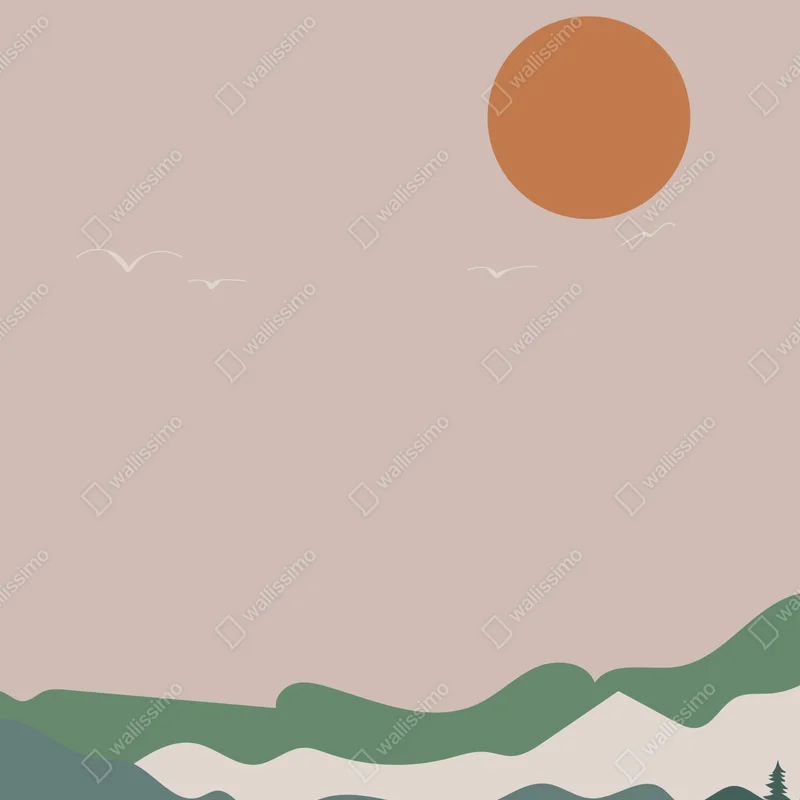 Poster pastell sonnenuntergang über den bergen • Poster bei Wallnifity® Poster pastell sonnenuntergang über den bergen • Poster bei Wallnifity®