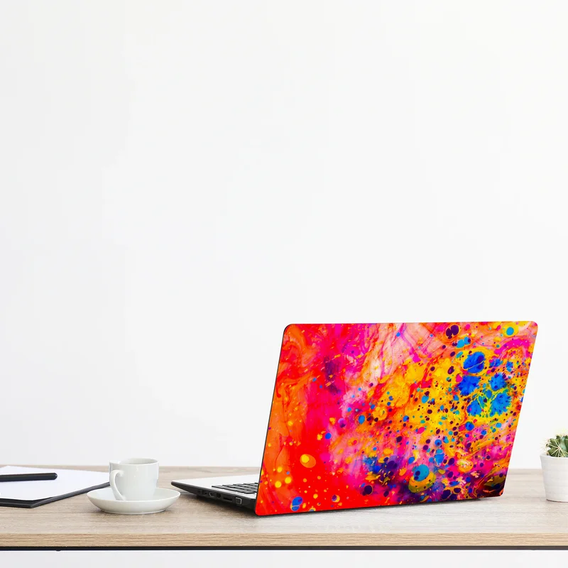 Laptop-Aufkleber ebru marmorierung abstrakt in lebendigen farben Laptop-Aufkleber ebru marmorierung abstrakt in lebendigen farben