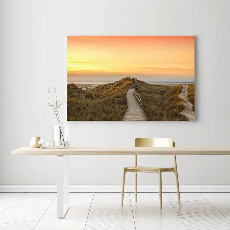 Leinwandbild sonnenuntergang am strand von Amrum Leinwandbild sonnenuntergang am strand von Amrum