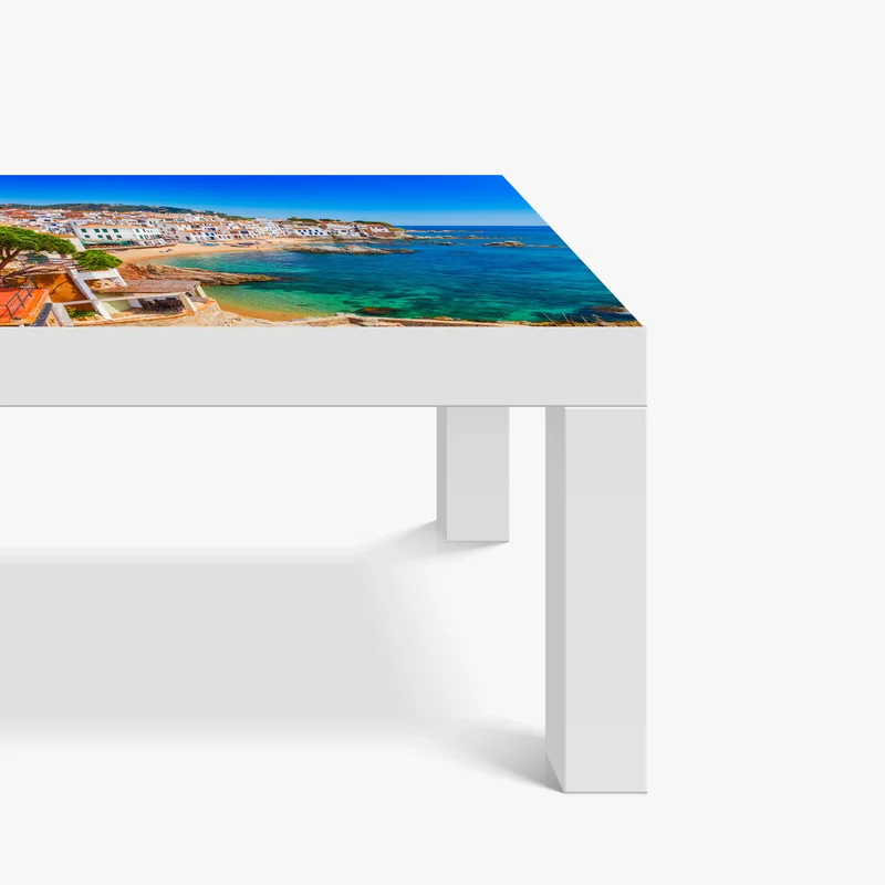 Tischaufkleber und Schreibtischaufkleber sonniges mediterranes küstendorf