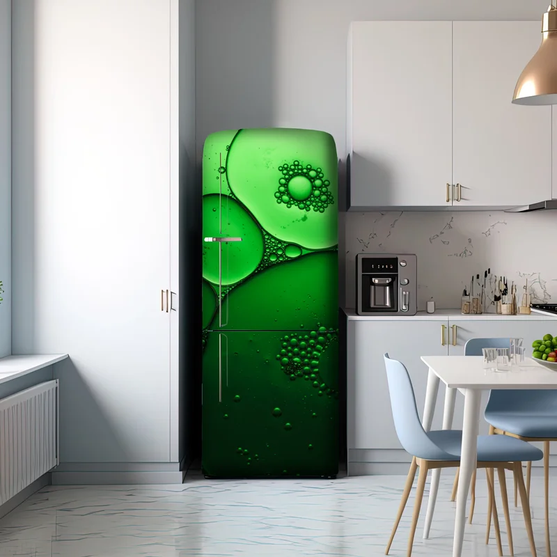 Kühlschrankaufkleber grüne blasen abstrakte komposition