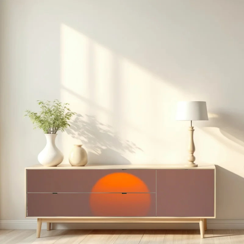 Repositionierbarer Aufkleber kamel vor sonnenuntergang in der wüste