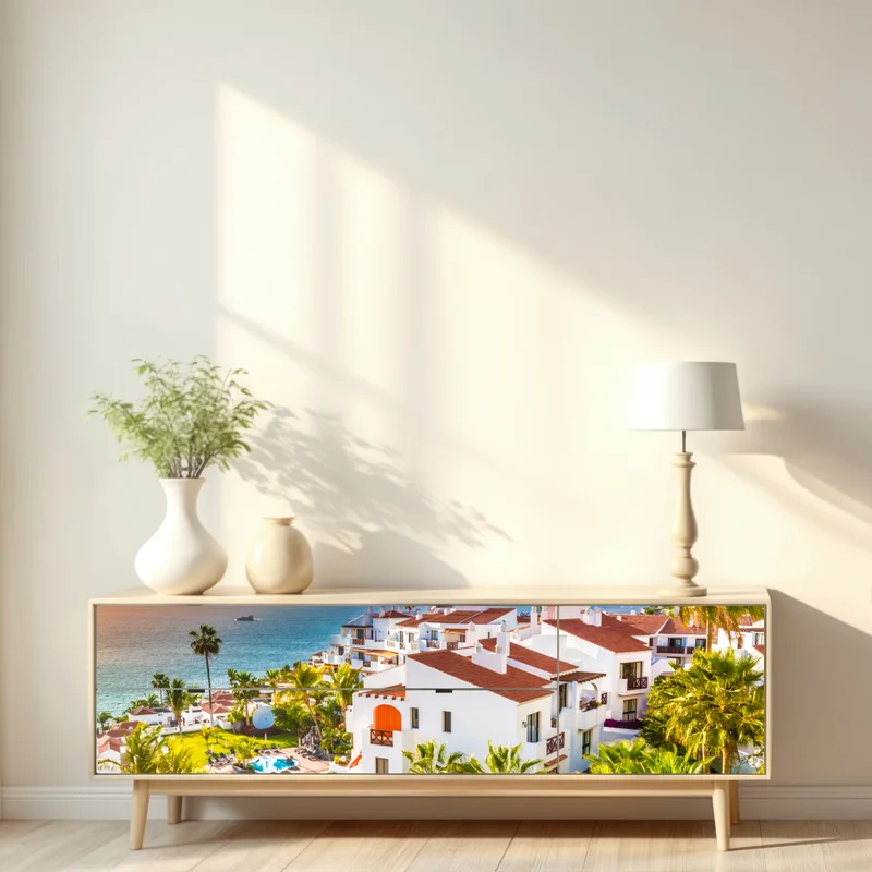 Repositionierbarer Aufkleber sonnenuntergang über Puerto de Santiago, Teneriffa Repositionierbarer Aufkleber sonnenuntergang über Puerto de Santiago, Teneriffa