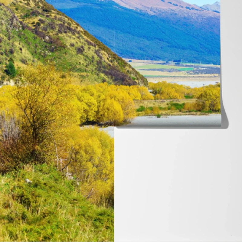 Fototapeta jesienny zakręt rzeki w Arthur's Pass National Park, South Island, New Zealand Fototapeta jesienny zakręt rzeki w Arthur's Pass National Park, South Island, New Zealand