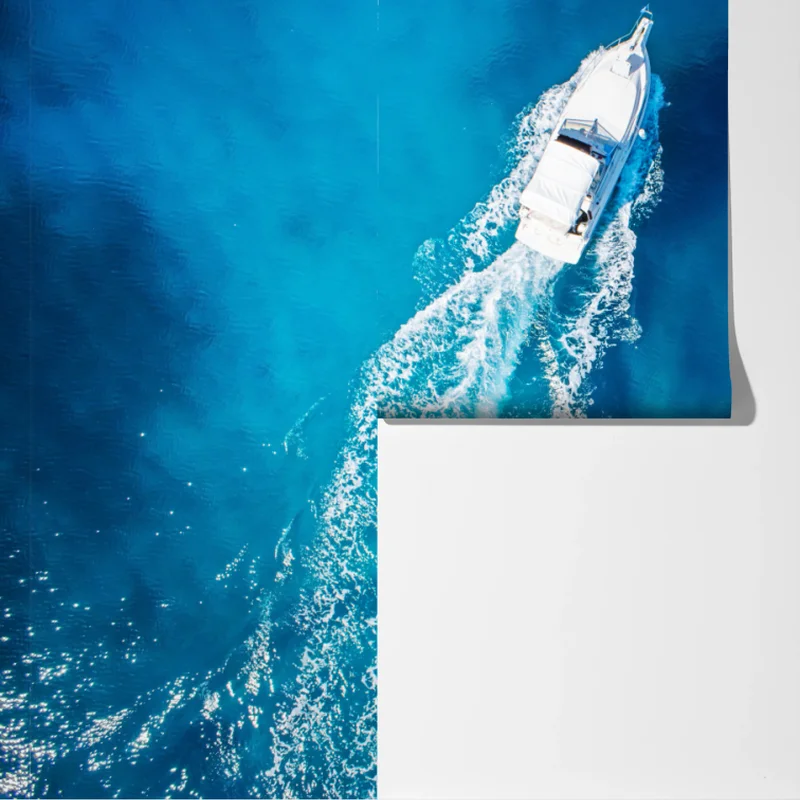 Fototapeta jacht nad krystalicznie niebieskim oceanem Fototapeta jacht nad krystalicznie niebieskim oceanem