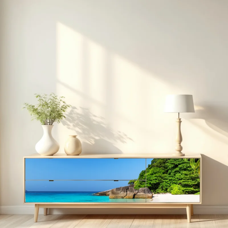 Repositionierbarer Aufkleber Similan Islands türkisstrand panorama Repositionierbarer Aufkleber Similan Islands türkisstrand panorama