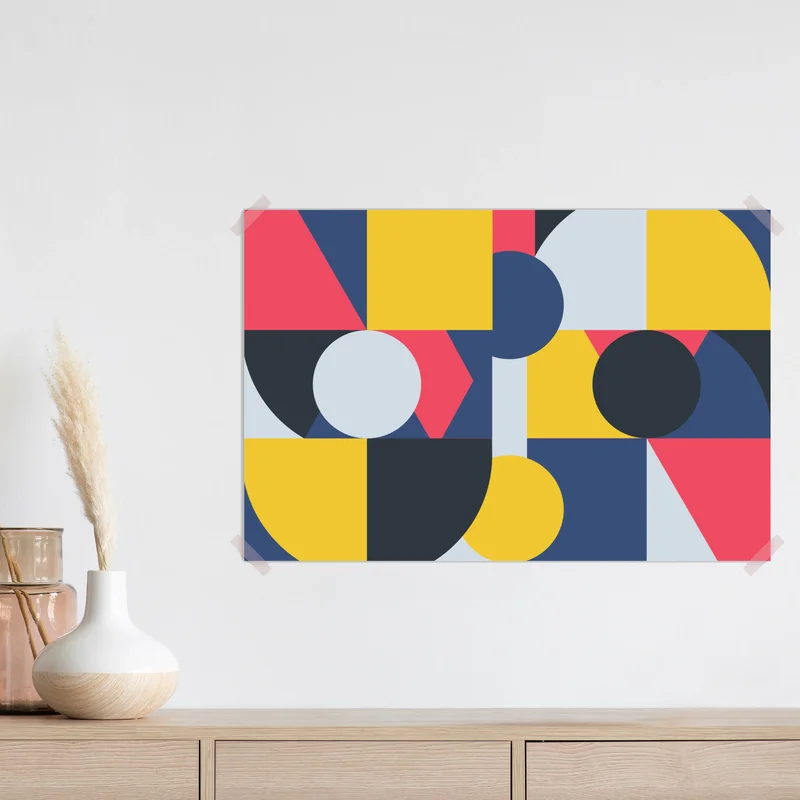 Poster lebendige geometrische komposition • Poster bei Wallnifity® Poster lebendige geometrische komposition • Poster bei Wallnifity®