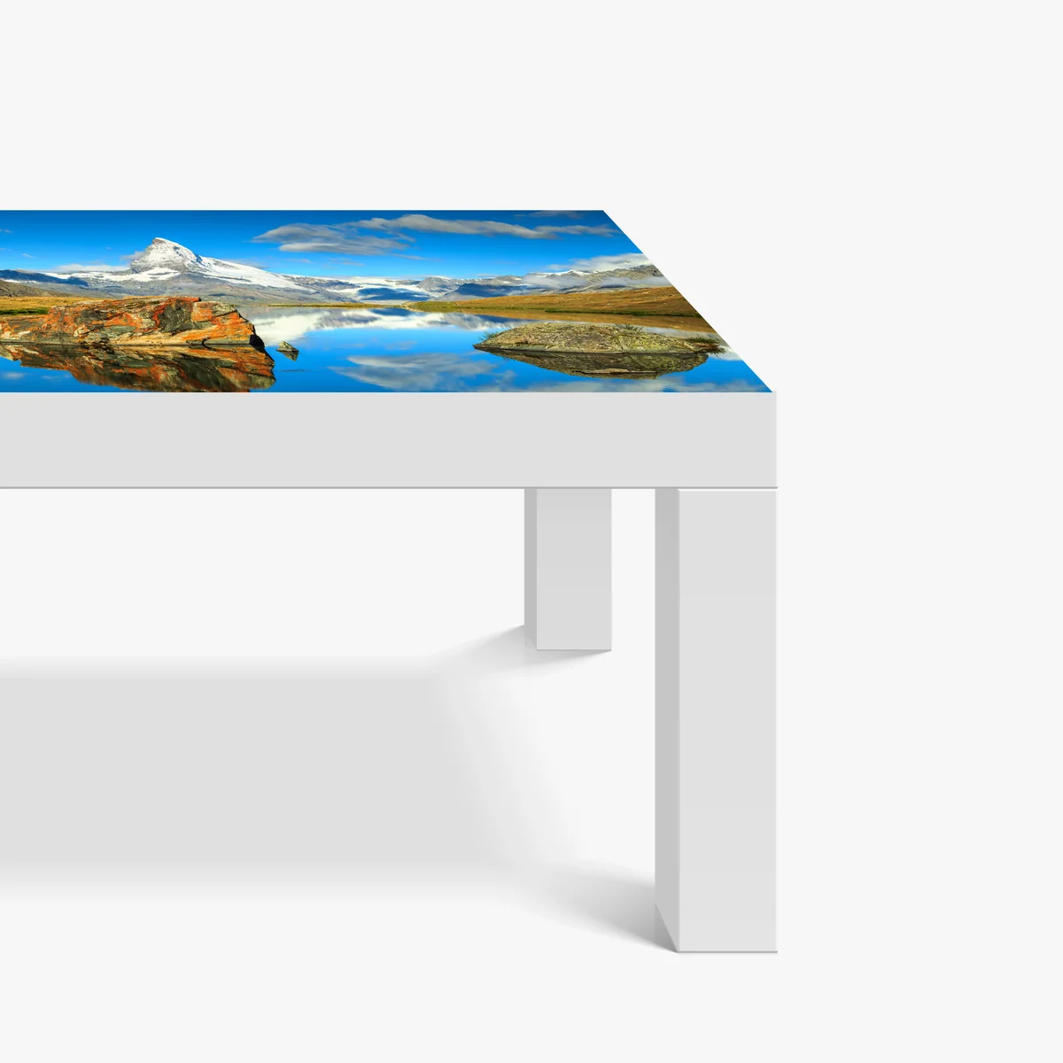 Tischaufkleber und Schreibtischaufkleber spiegelung des Matterhorns über einem alpinen see Tischaufkleber und Schreibtischaufkleber spiegelung des Matterhorns über einem alpinen see