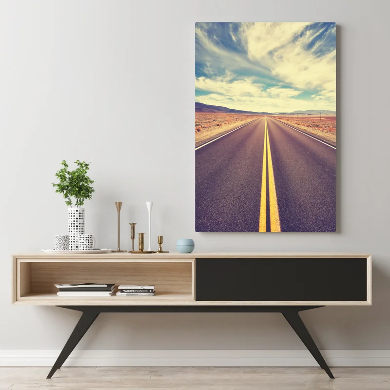 Leinwandbild vintage wüstenstraße, Death Valley Leinwandbild vintage wüstenstraße, Death Valley