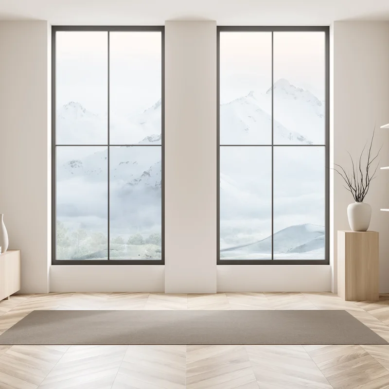 Fensteraufkleber verschneite gipfel des Kaukasus im dämmerlicht Fensteraufkleber verschneite gipfel des Kaukasus im dämmerlicht