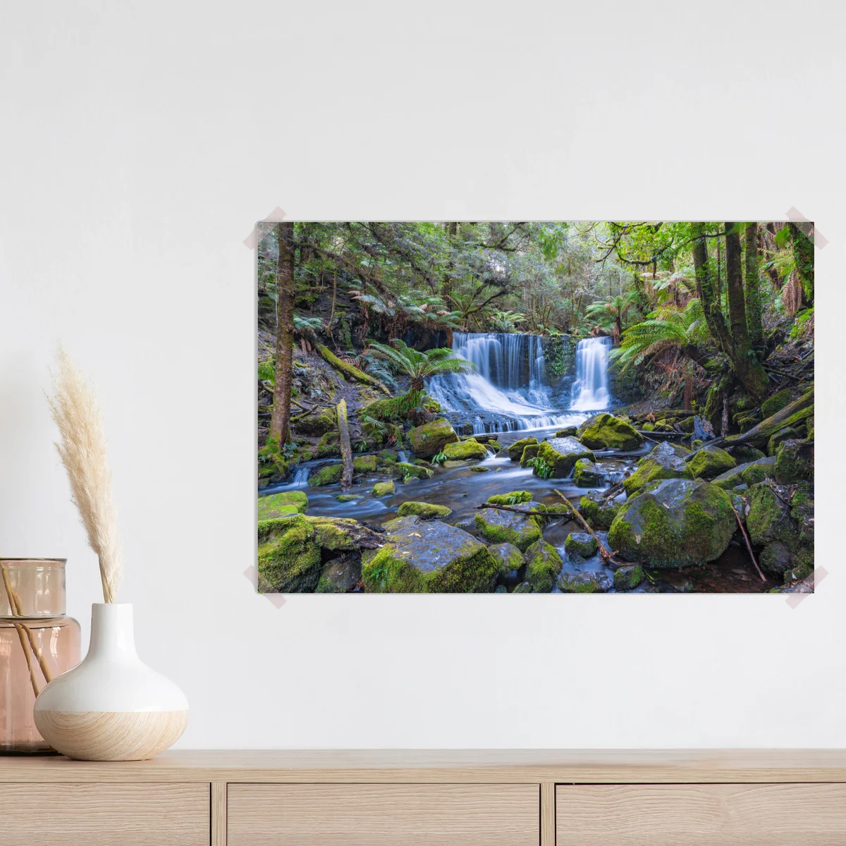 Poster friedlicher waldwasserfall Poster friedlicher waldwasserfall