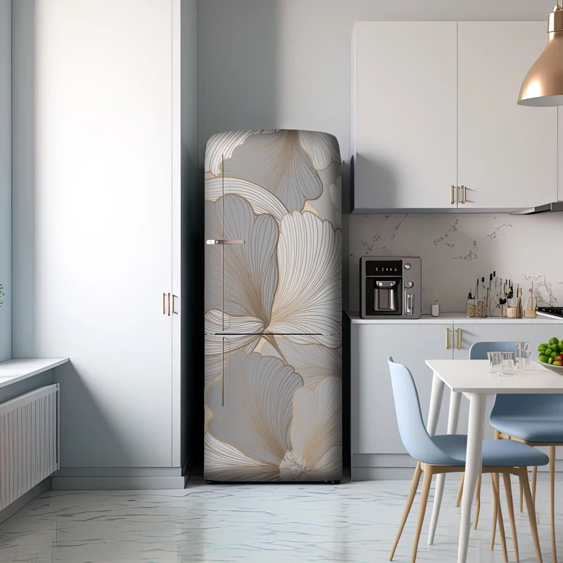 Kühlschrankaufkleber zartes pastell blumenmuster