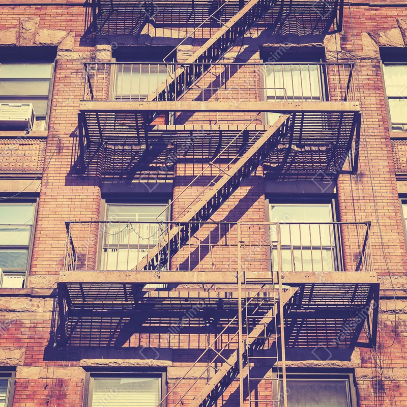 Leinwandbild vintage feuertreppen aus New York Leinwandbild vintage feuertreppen aus New York