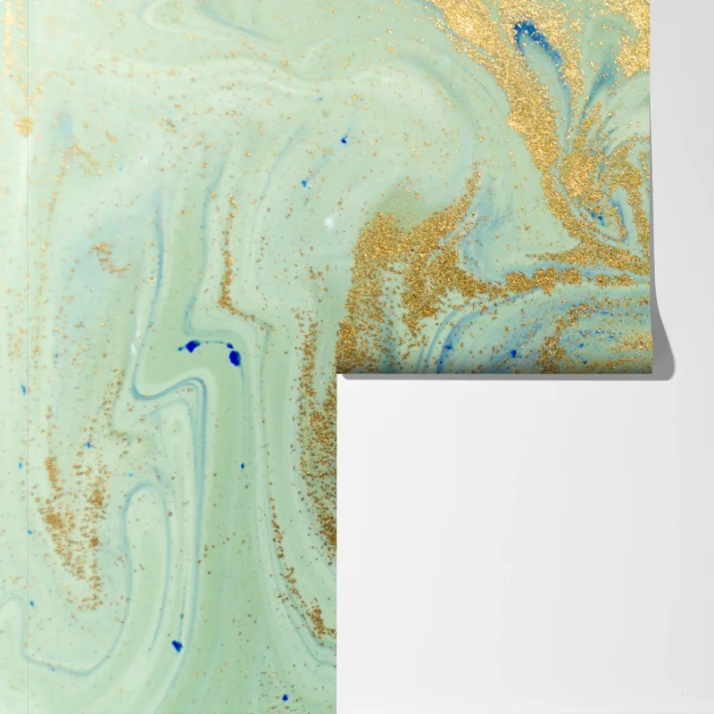 Fototapeta turkusowy marmur ze złotymi żyłkami Fototapeta turkusowy marmur ze złotymi żyłkami