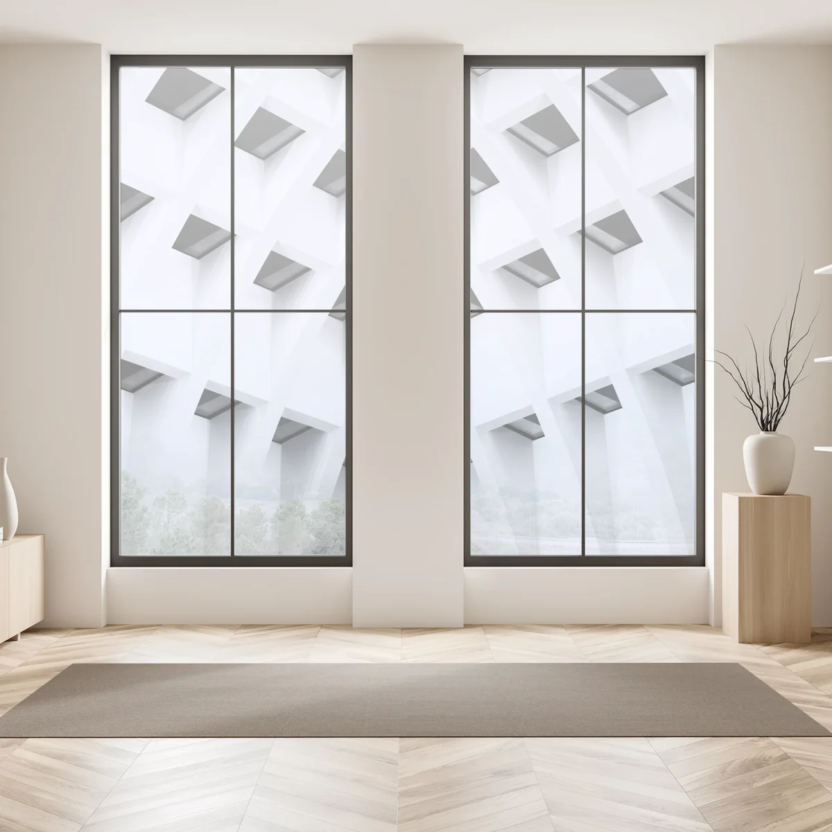 Fensteraufkleber geometrisches gewölbtes deckenmuster Fensteraufkleber geometrisches gewölbtes deckenmuster