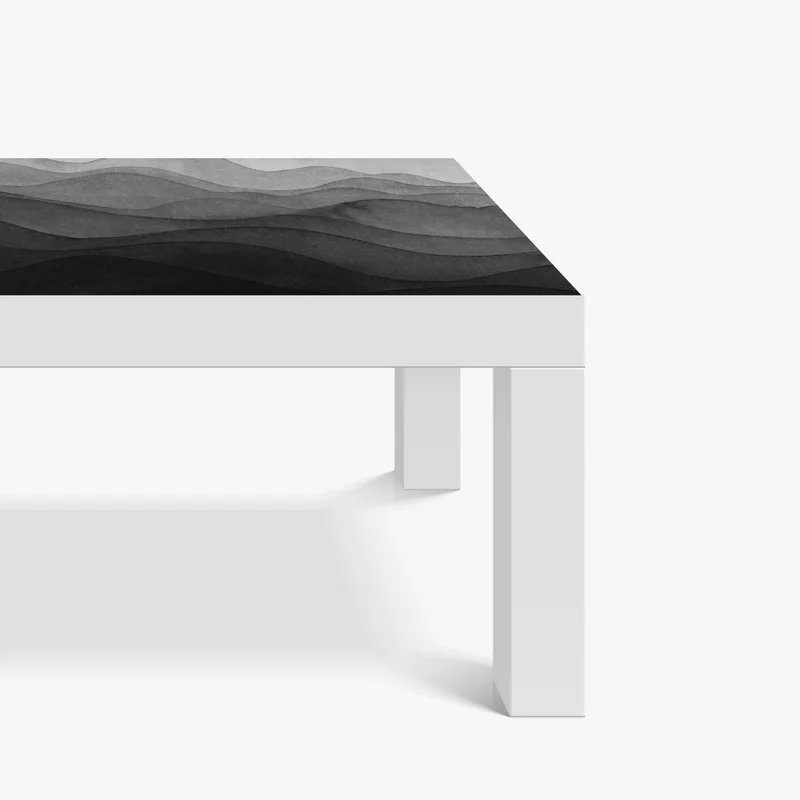Tischaufkleber und Schreibtischaufkleber monochrome geschichtete berge