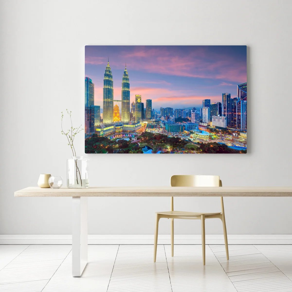 Leinwandbild Kuala Lumpur skyline bei dämmerung Leinwandbild Kuala Lumpur skyline bei dämmerung