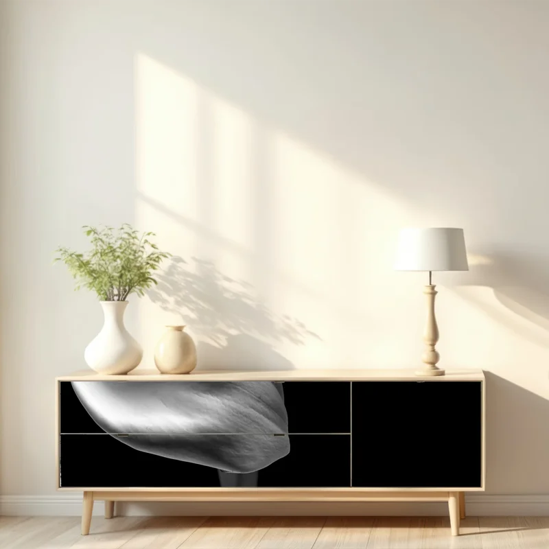 Repositionierbarer Aufkleber elegante calla-blüten in monochrom