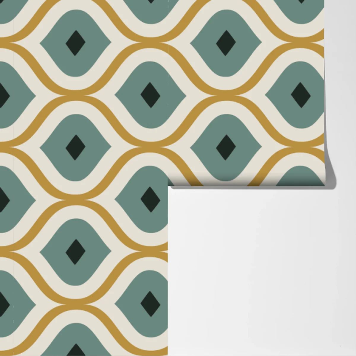 Fototapeta niebiesko-złoty geometryczny ornament Fototapeta niebiesko-złoty geometryczny ornament