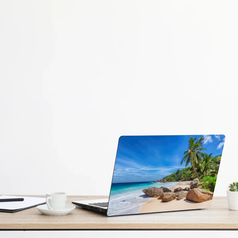 Laptop-Aufkleber tropischer palmenstrand