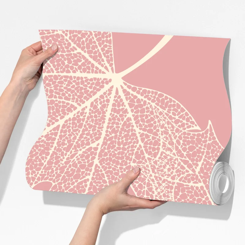 Fototapete zartes rosa blattmuster Fototapete zartes rosa blattmuster