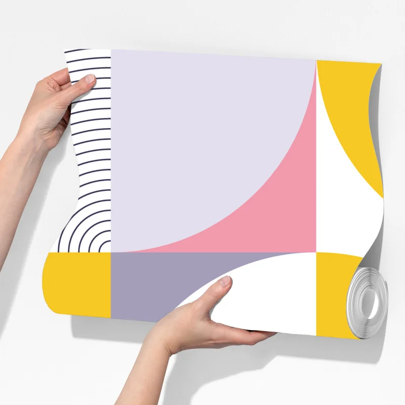 Fototapete pastellfarbenes geometrisches muster mit halbkreisen Fototapete pastellfarbenes geometrisches muster mit halbkreisen