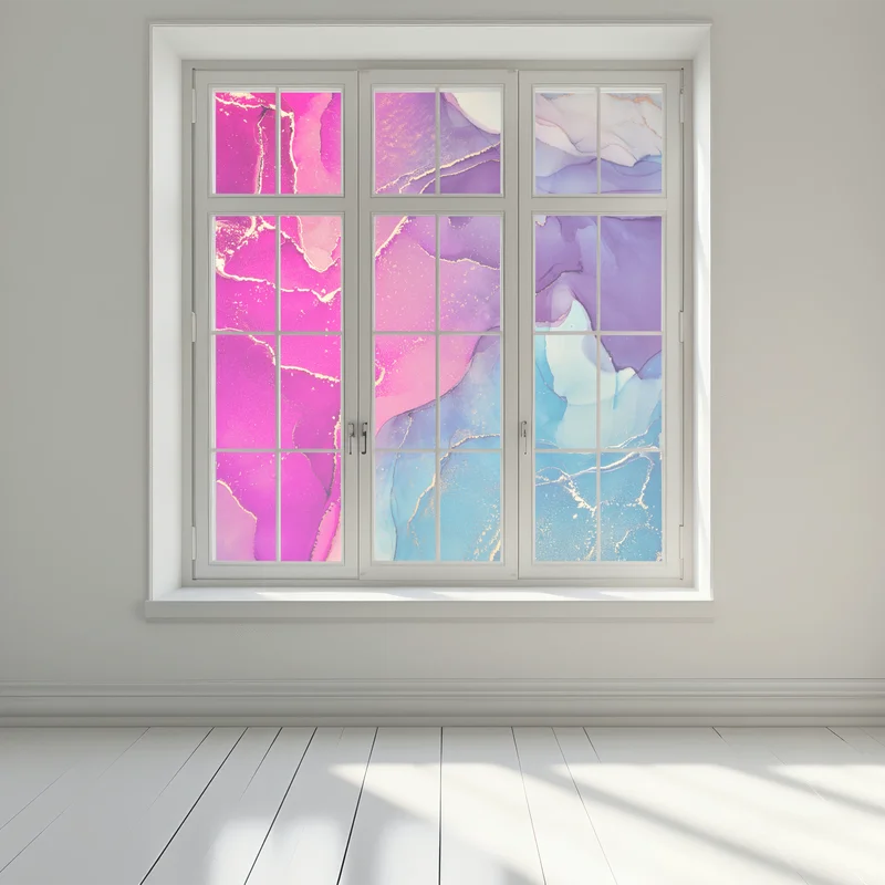 Naklejka na okno wibrująca marmurowa kompozycja alkoholowego tuszu