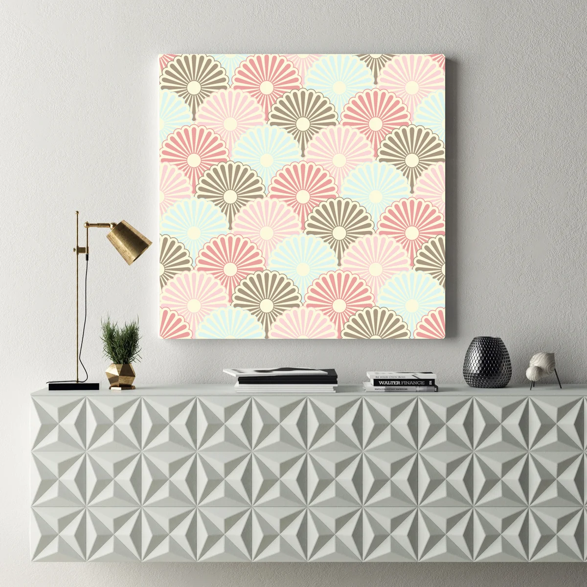 Leinwandbild pastelliges muschelmuster Leinwandbild pastelliges muschelmuster