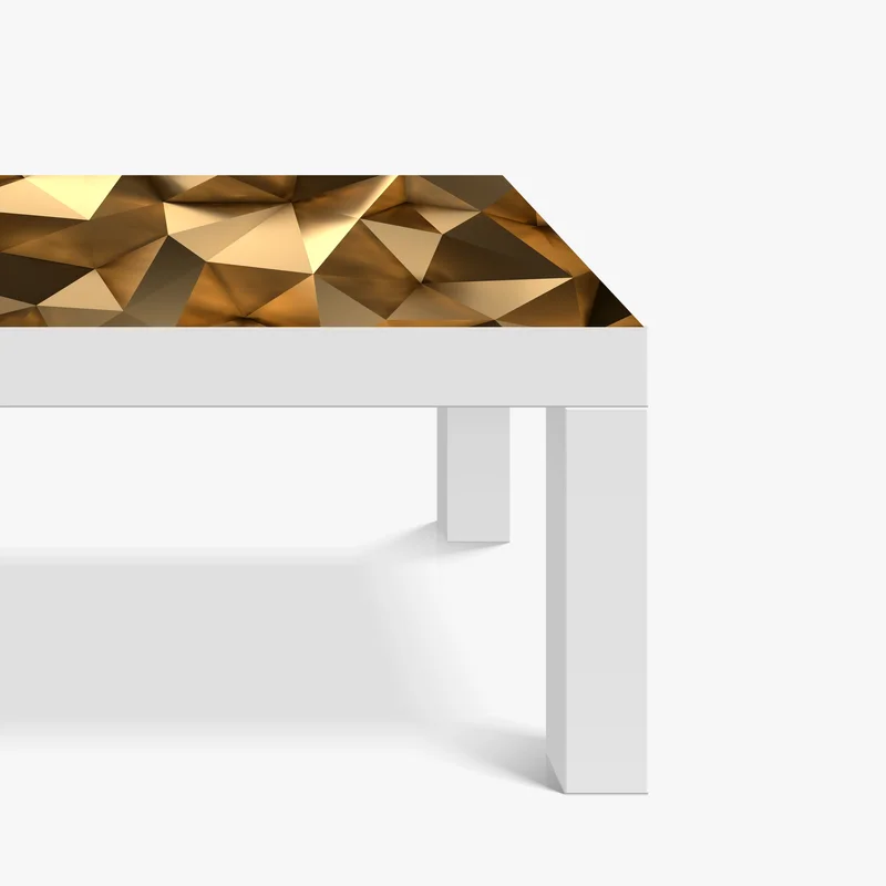 Tischaufkleber und Schreibtischaufkleber goldene geometrische facetten