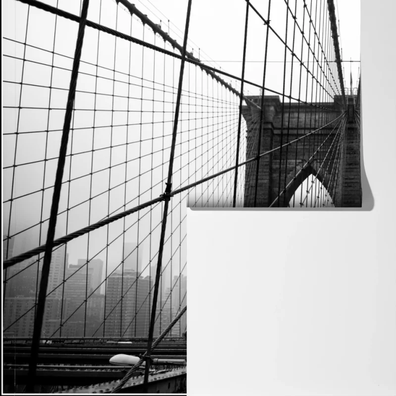 Fototapete Brooklyn Bridge geometrische perspektive Fototapete Brooklyn Bridge geometrische perspektive