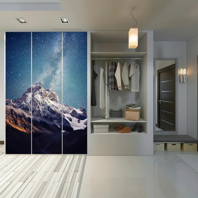 Schrankaufkleber sternennacht über Ushba