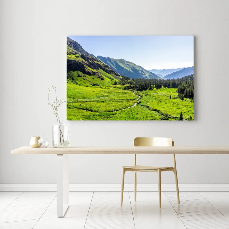 Leinwandbild ruhiges alpenthal Leinwandbild ruhiges alpenthal