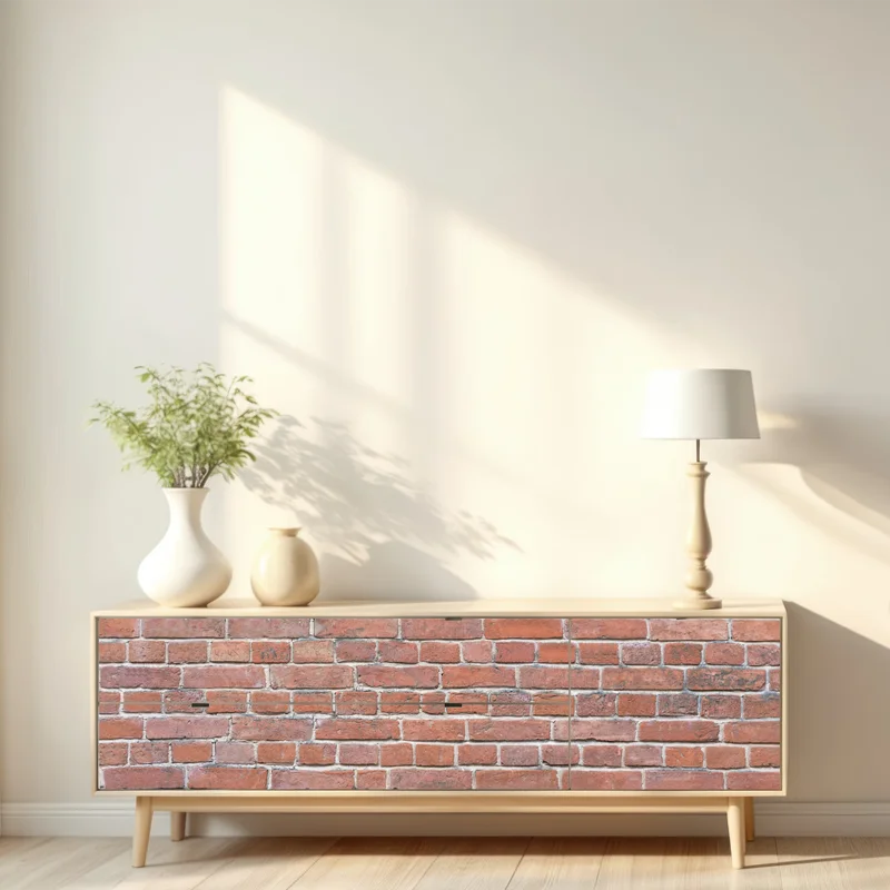 Repositionierbarer Aufkleber textur rote ziegelwand