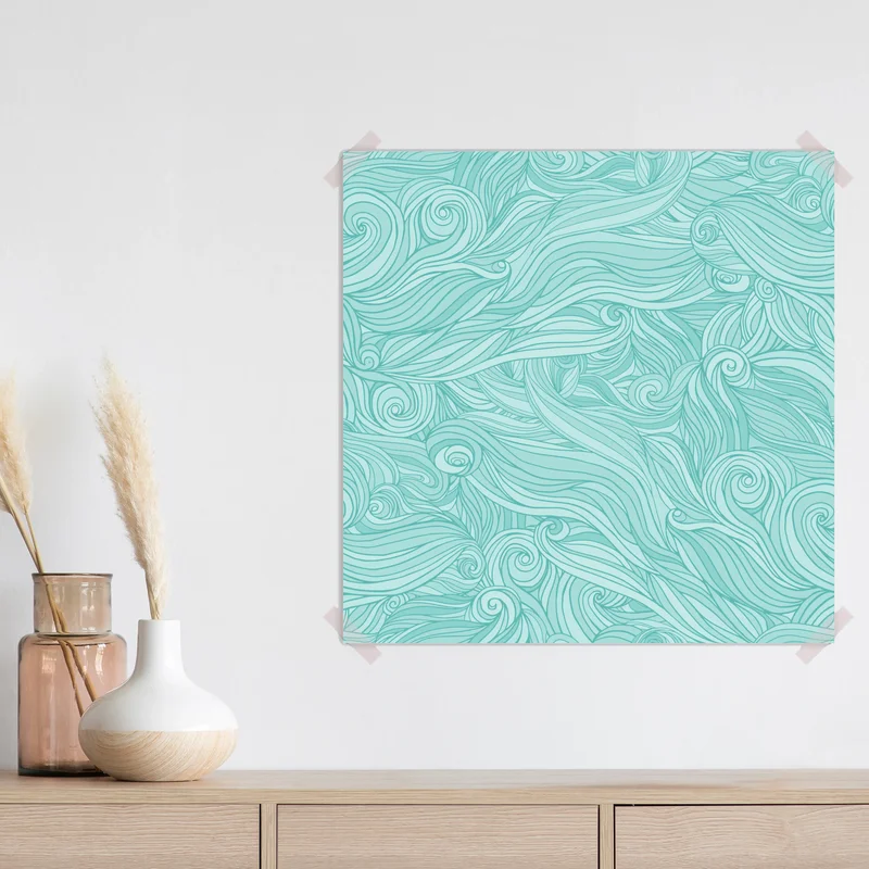Poster türkis wellenmuster für das interieur Poster türkis wellenmuster für das interieur