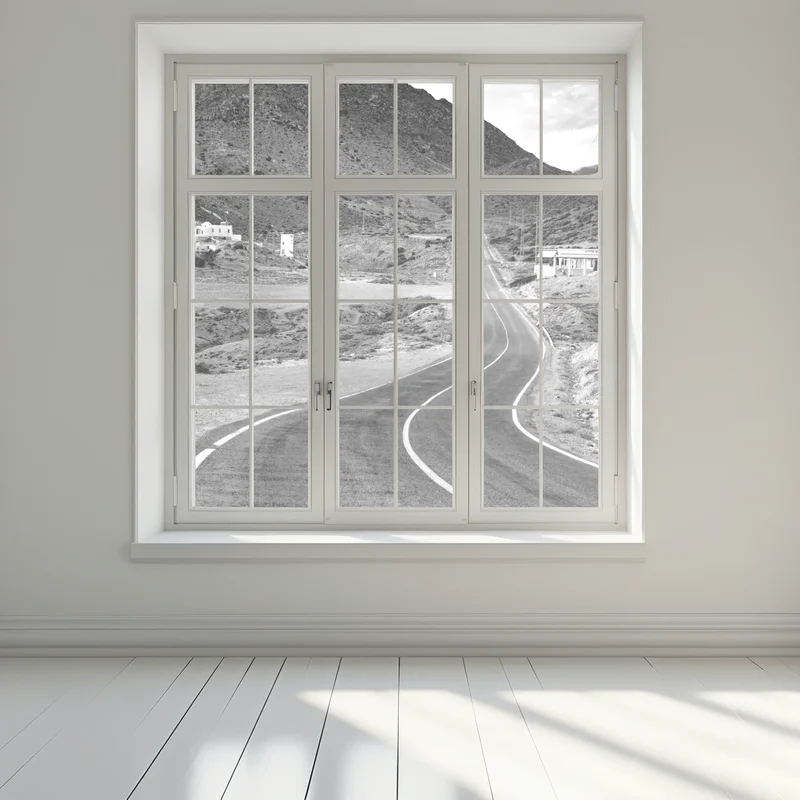 Naklejka na okno kręta droga w górach