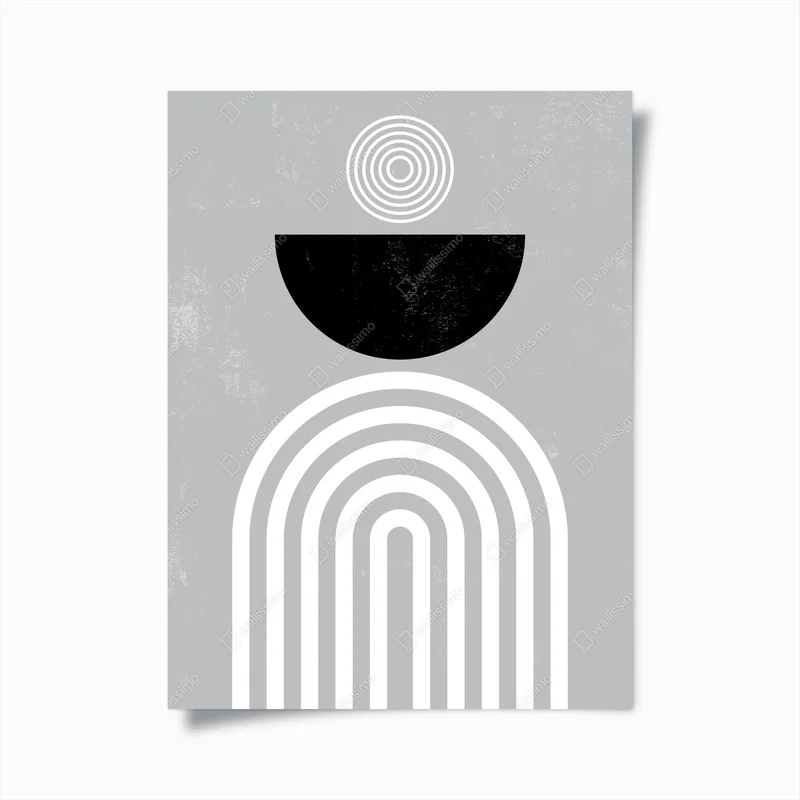 Poster minimalistisches geometrisches poster mit bögen • Poster bei Wallnifity® Poster minimalistisches geometrisches poster mit bögen • Poster bei Wallnifity®
