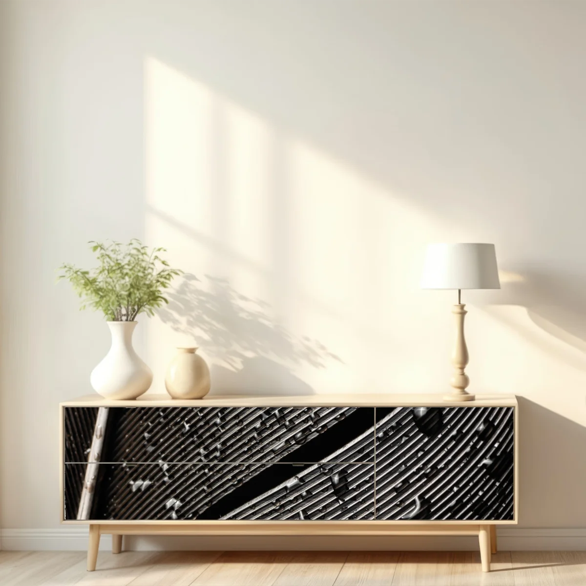 Repositionierbarer Aufkleber monochrome feder mit wassertropfen • Repositionierbare Aufkleber bei Wallnifity® Repositionierbarer Aufkleber monochrome feder mit wassertropfen • Repositionierbare Aufkleber bei Wallnifity®