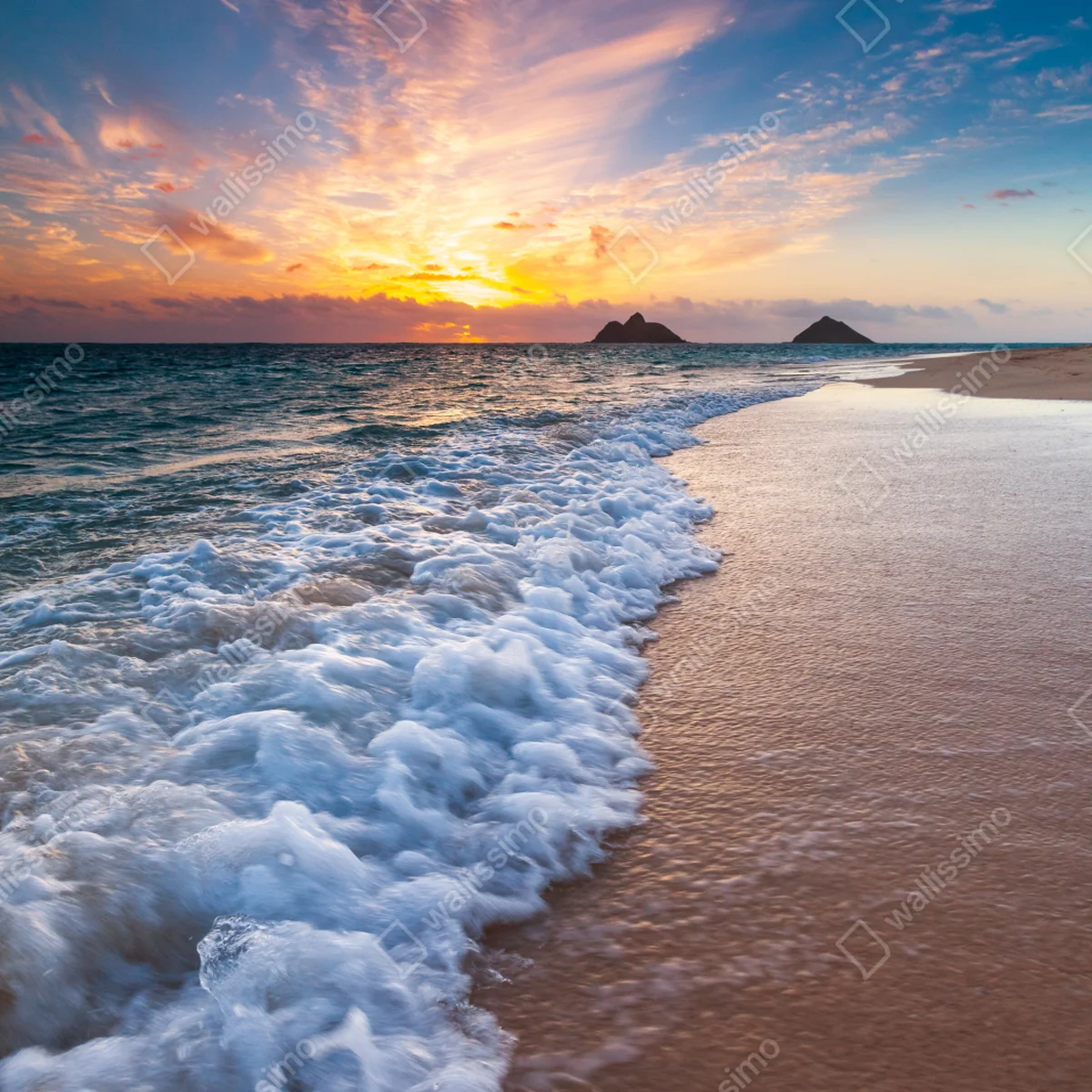 Fensteraufkleber ruhiger sonnenaufgang am meeresufer Fensteraufkleber ruhiger sonnenaufgang am meeresufer