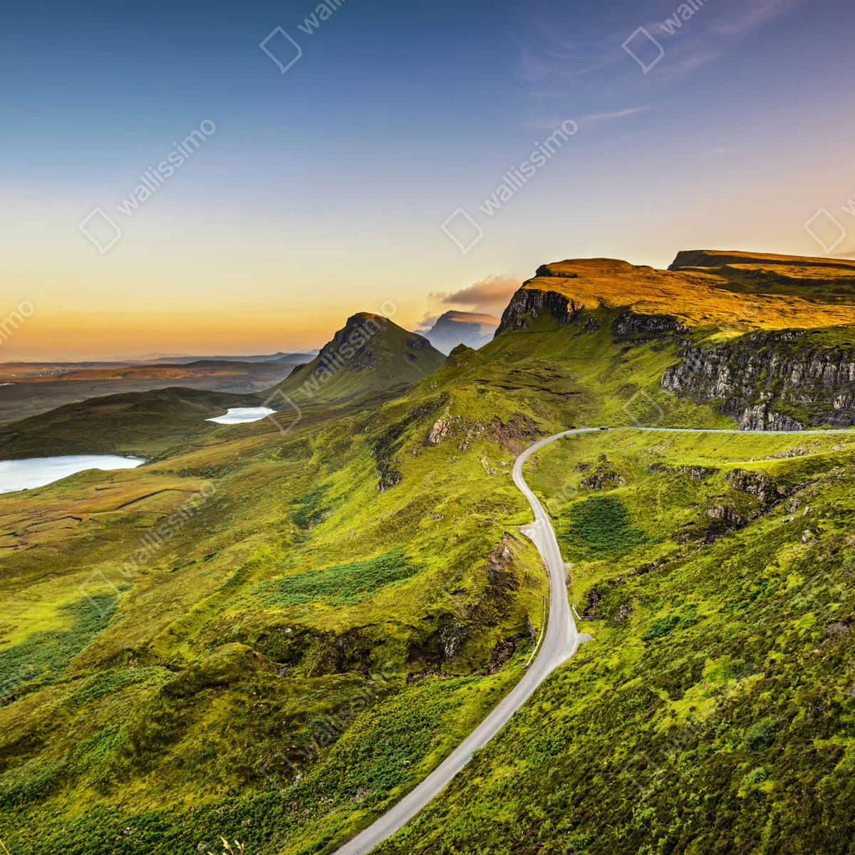 Fototapete sonnenuntergang über Quiraing, Isle of Skye Fototapete sonnenuntergang über Quiraing, Isle of Skye