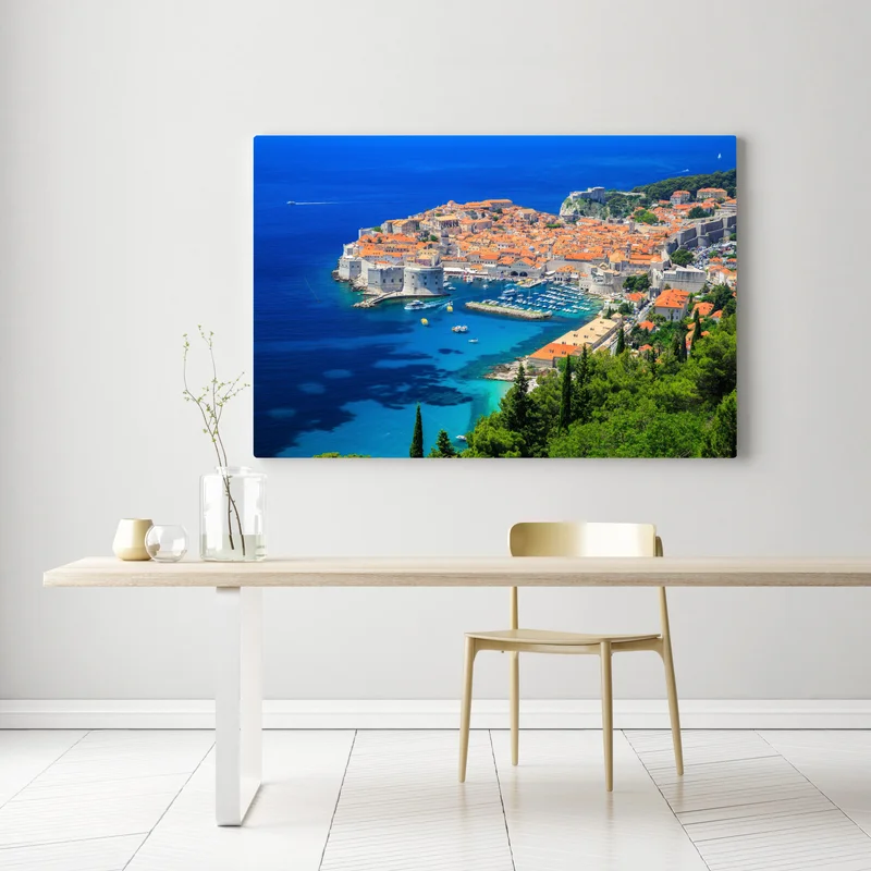 Leinwandbild Dubrovnik altstadt aus der luft Leinwandbild Dubrovnik altstadt aus der luft