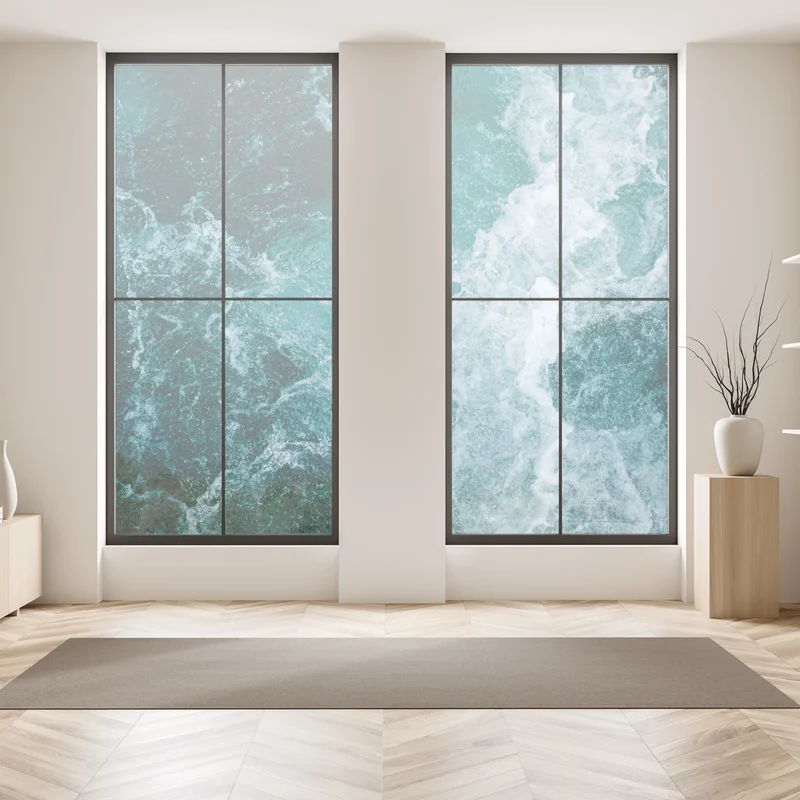 Naklejka na okno turkusowe fale morskie