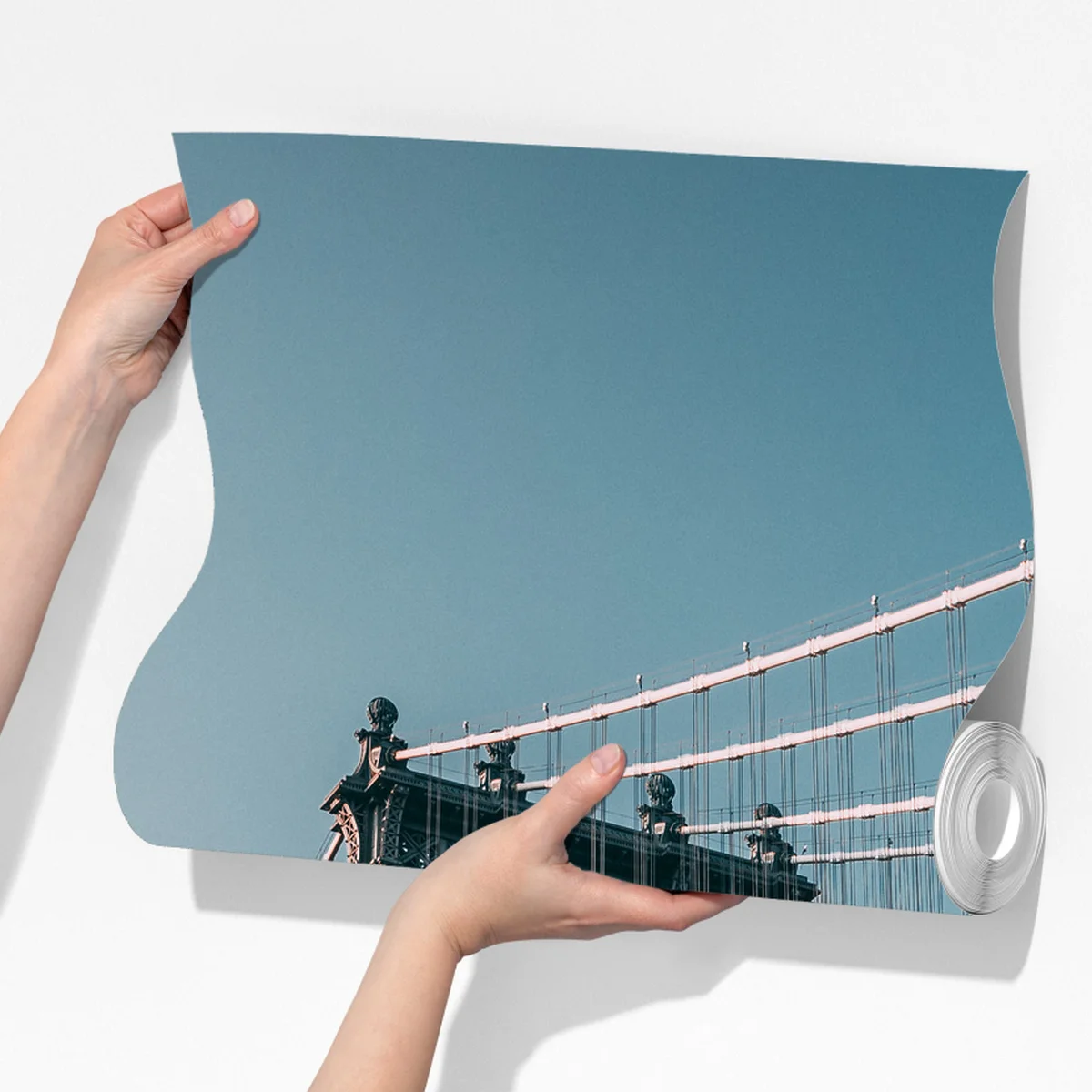 Fototapete Manhattan brücke in urbaner perspektive Fototapete Manhattan brücke in urbaner perspektive