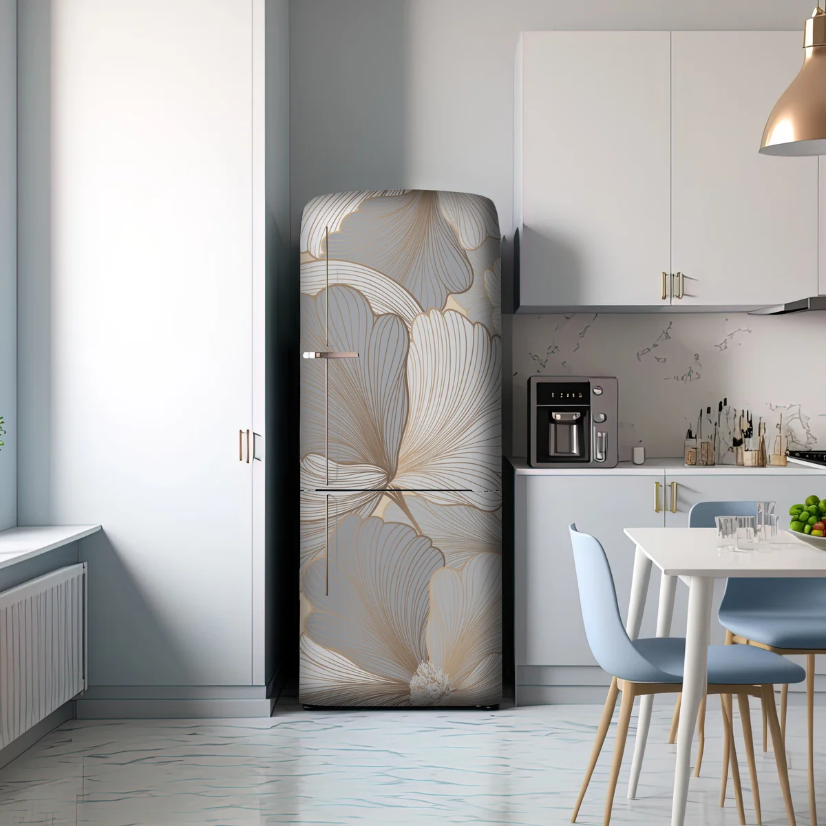 Kühlschrankaufkleber zartes pastell blumenmuster Kühlschrankaufkleber zartes pastell blumenmuster