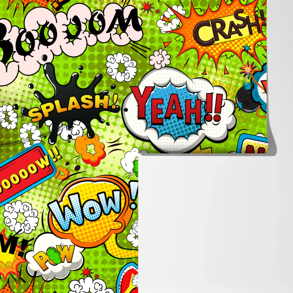 Fototapete lebhafte pop-art-comic-collage Fototapete lebhafte pop-art-comic-collage