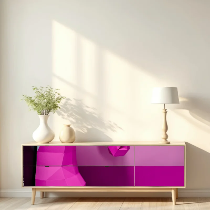 Repositionierbarer Aufkleber rosa geometrisches einhorn wanddekoration