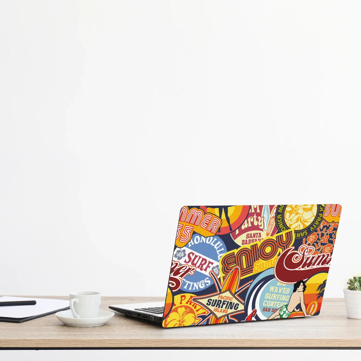 Laptop-Aufkleber retro surf aufkleber-collage Laptop-Aufkleber retro surf aufkleber-collage