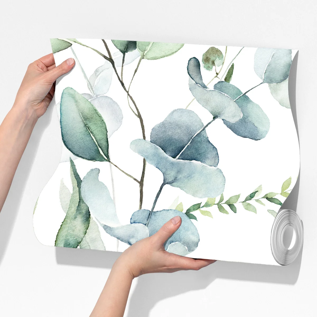 Fototapete aquarell eukalyptus blättermuster Fototapete aquarell eukalyptus blättermuster